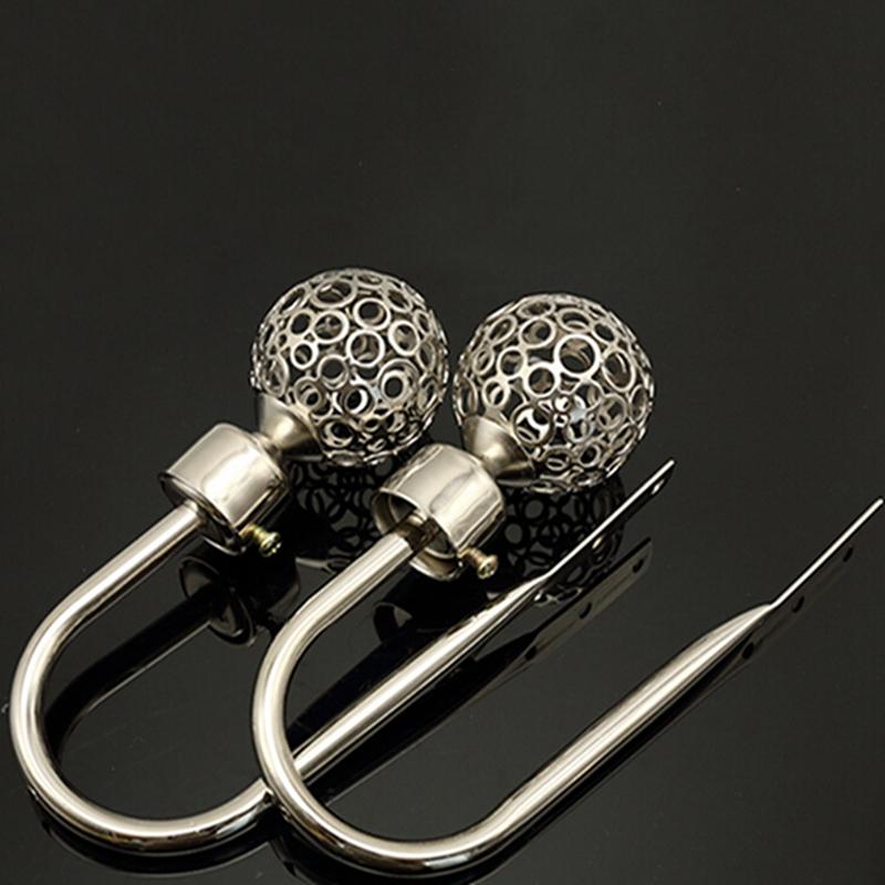 1Pcs New Large Stylish Curtain Hold Back Metal Tie Tassel Arm Hook Loop Holder U Shaped Round Window Wall Decoration Hanger 2023