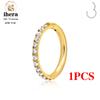 1/10 STKS G23 Titanium Neusringen Septum Clicker Oor Kraakbeen Tragus Helix Daith Oorbellen Hoops 16G 18G CZ Lichaams Piercing Sieraden