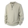 New Men's Sports and Leisure Half Cardigan Zipper Plus Size Sweater