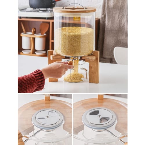 Rice Container, Rice Dispenser, Storage Container with Measuring Cup, Rice Storage Tank, Rice Case, Rice Storage Container, Airtight and Moisture-Proo