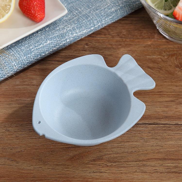 Thicken Anti-break Wheat Straw Fish-shaped Soup Bowls Dinner Food Container Fruits Dessert Dish Holde