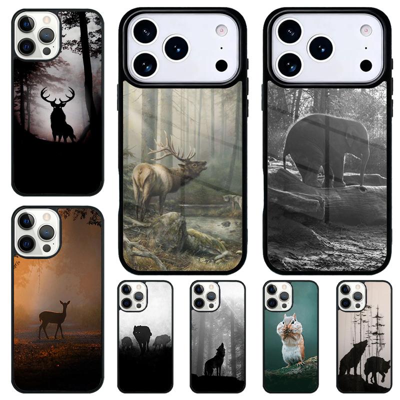 Wild Forest Animal Shockproof Phone Case for iPhone 17 Air 16e 15 11 12 14 13 Pro Max Cover Coque