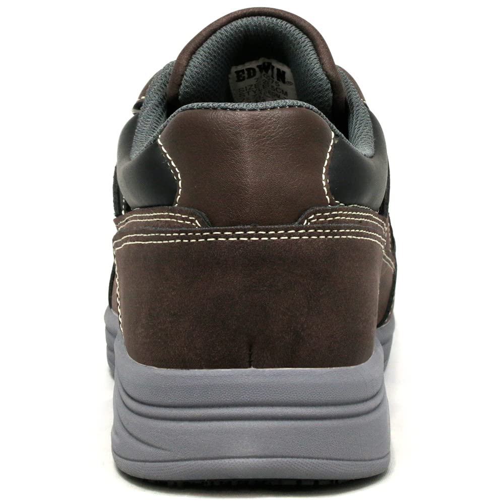 Waterproof Sneakers Low Cut Wide High Instep 6E Casual Walking Shoes Rain Shoes Edm70 BROWN [Edwin] Men's Men's 26.5cm