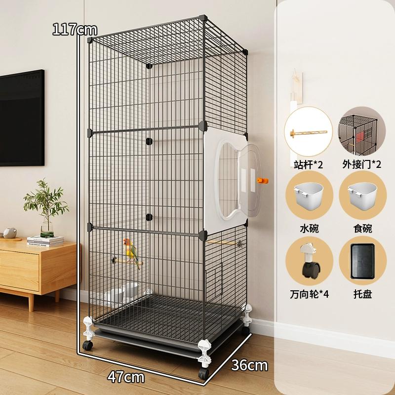 Large Bird Cage for Parrots New Design Luxury Villa for Budgies Cockatiels Lovebirds Spacious Premium Aviary with Modern Feature
