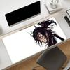 Gaming Mouse PadDesk MatAntislip Base Stitched Edges Monochrome Samurai Anime Guy Print Keyboard Pad for Gamer Office Home
