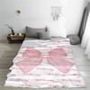 Pink Bow Blanket Custom Name Personalized Flannel Baby Blanket For Sofa Soft Birthday Gift Customized Blankets For Boys Girls
