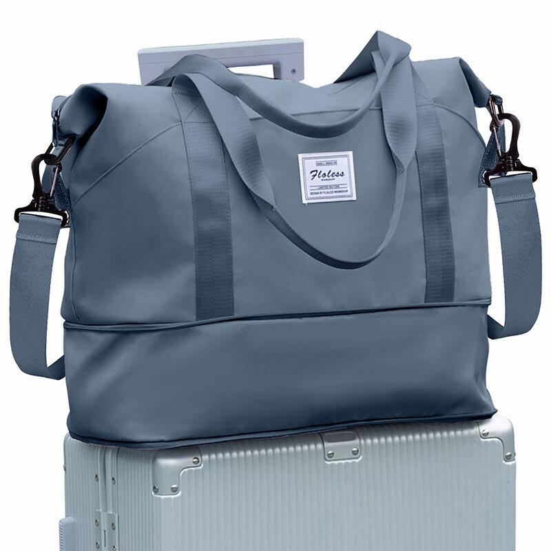 Landcase Travel Bag, Handheld Luggage Bag, Large Capacity Storage Bag, Sports and Fitness Bag, Blue