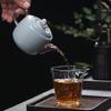 MULTIPOTENT Ru Kiln Ceramic Teapot, Tea Brewing Pot, Single Pot, Never Give Up, 220ml Gift Box Set, Souvenir Present