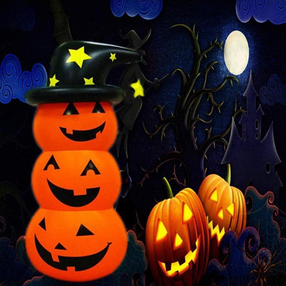 Halloween Pumpa Tumbler 55.1in PVC Söt Uppblåsbar Halloween Pumpa Dekoration för Utomhus eller