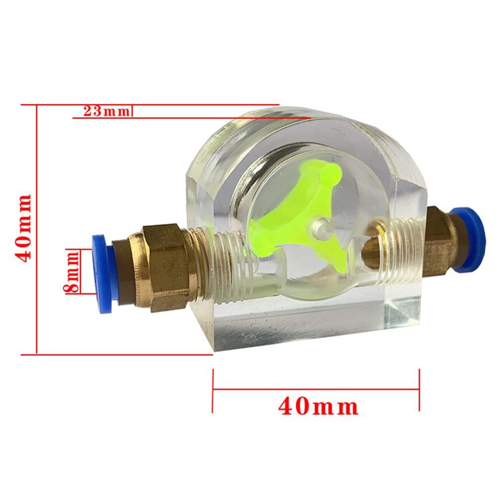 Water Cooled Flow Meter for Computer Heat Pipes 1pcs Acrylic Cooling Indicator