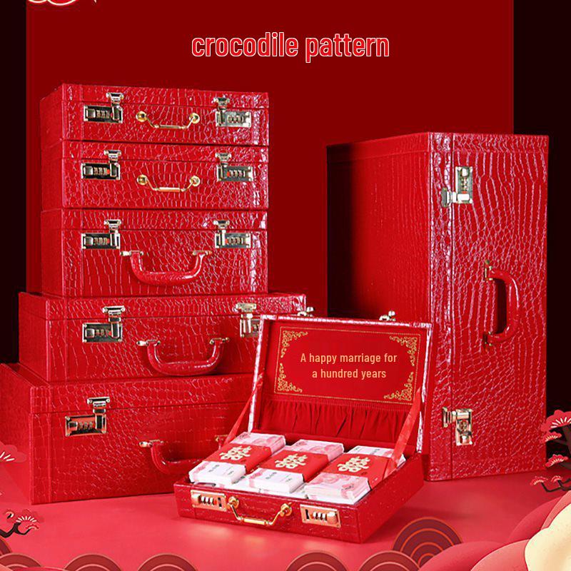 Red Bride's Dowry Box for Wedding and Engagement Gifts