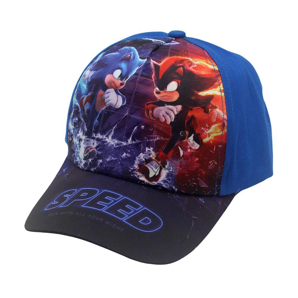 Sonic Print Theme Baseball Cap - Cute Sonic Boy Sun Hat for Children - Baseball Cap with Brim