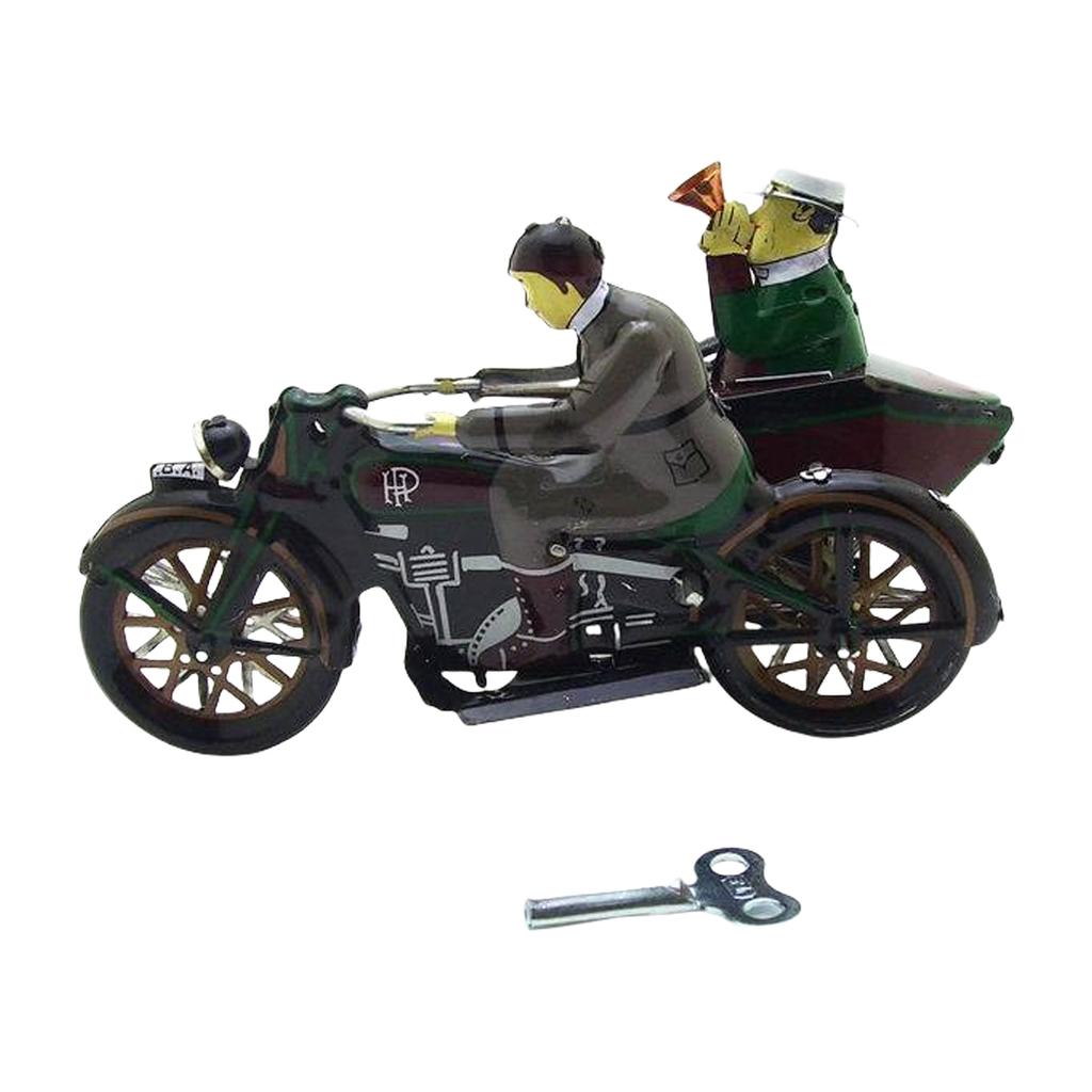 Vintage Men on Tin Tricycle Tin Toy Nostalgic Wind Up Collectible for Home or Coffee Shop Decoration