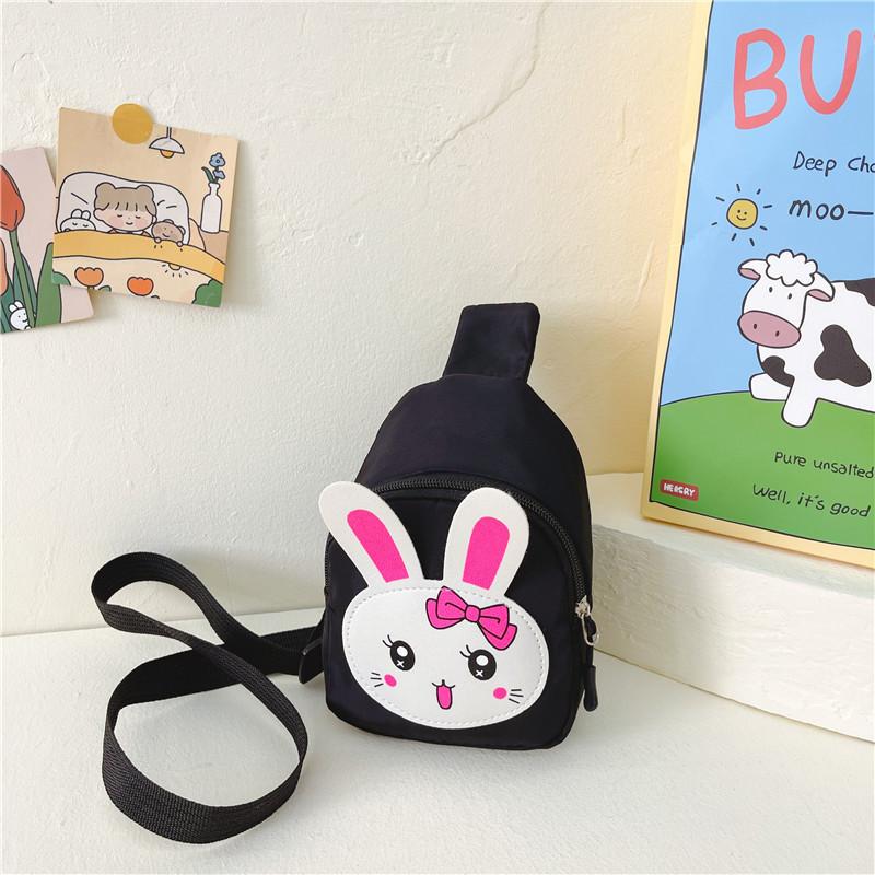 Cute Cartoon Rabbit Kids Crossbody Bag Adorable Kindergarten Canvas Purse For Children