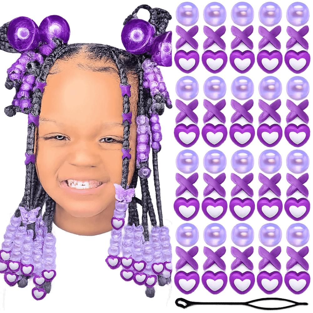 Multi-Color Colorful Hair Beads Kits DIY Painless Braiding Beads New Dreadlock Braids Decor  Girls