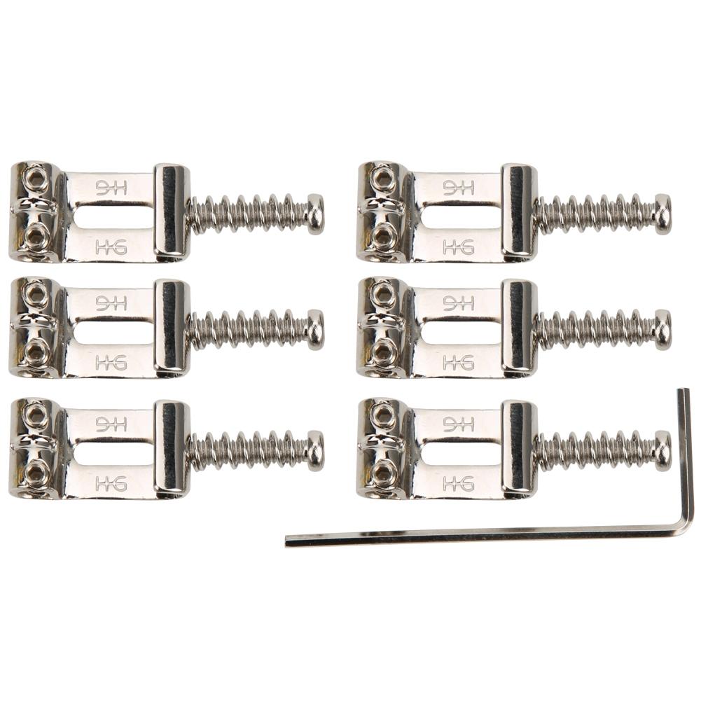 

GAQ06 6PCS седла для электрогитары седло из медно-цинкового сплава с роликом детали для электрогитары