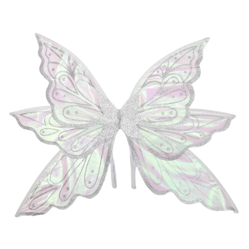 Fairy Wings Organza Butterfly Wings for Girls Sparkling Angel Wings Fairy Costume for Halloween Dress Up Party Favor Gift