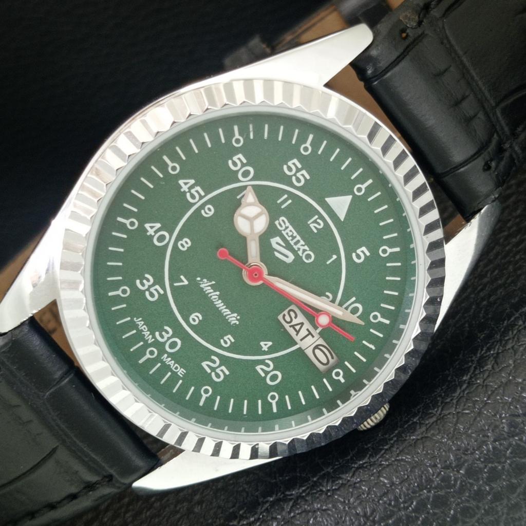 АВТОМАТИЧЕСКИЕ ВИНТАЖНЫЕ ВОССТАНОВЛЕННЫЕ SEIKO 5 6309A ЯПОНИЯ МУЖСКИЕ ЗЕЛЕНЫЕ ЧАСЫ a442964-1