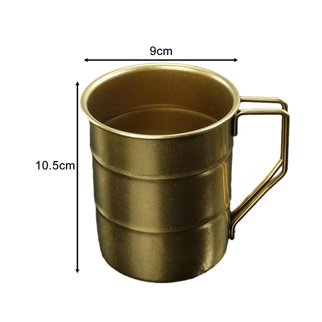 Stainless Steel Camping Mug Home Decor Photography Props Drinking Cup Coffee Mug for RV Party BBQ Backpacking Gear Outdoor