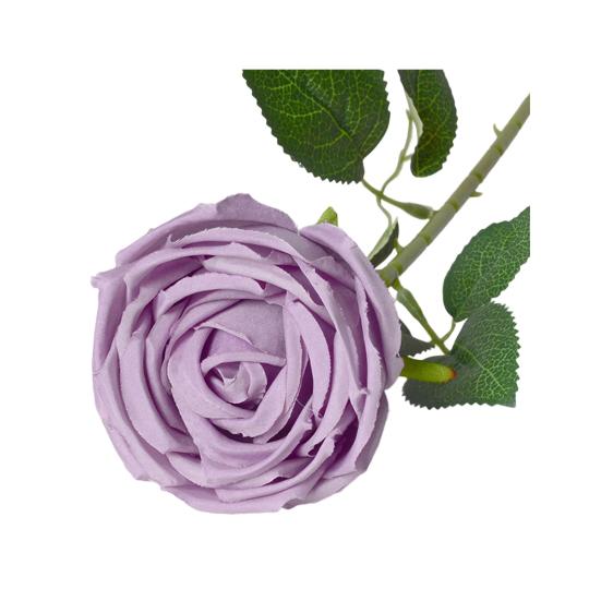 Artificial Rose Flower Big Bloom Fake Silk Rose Flower Realistic Faux Long Stem Rose Bouquet with Leaves for Home Kitchen Party Wedding Decor