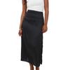 Womens/Ladies Satin Side Slit Midi Skirt
