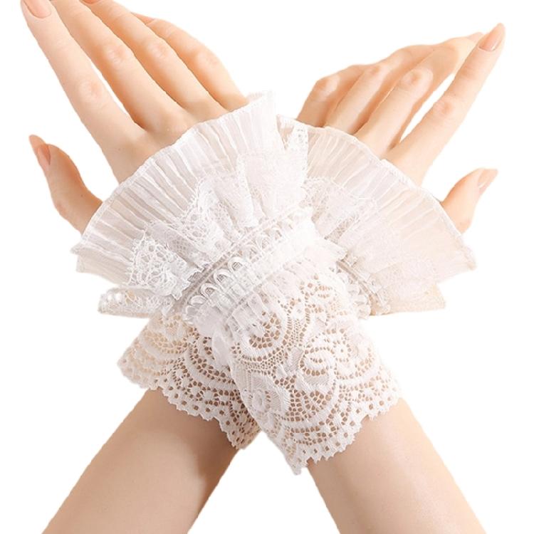 Decorative Lace Wrist Cuff False Sleeves Costume Accessory Floral Layered Cuffs Enhancing Fashion Party Casual Use