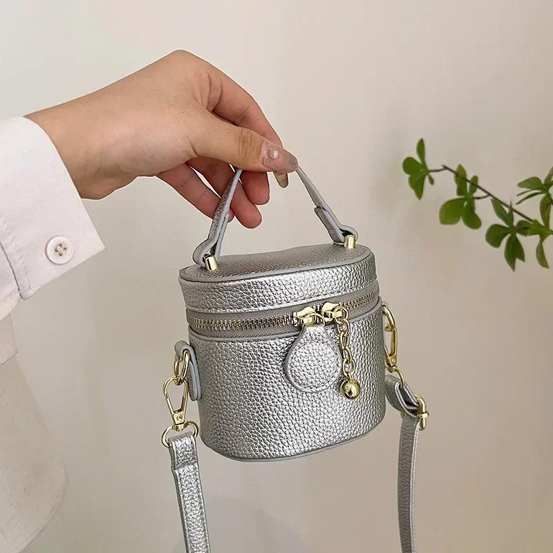 New fashion multicolor mini bucket bag portable summer Korean shoulder unique fashion lipstick crossbody bags