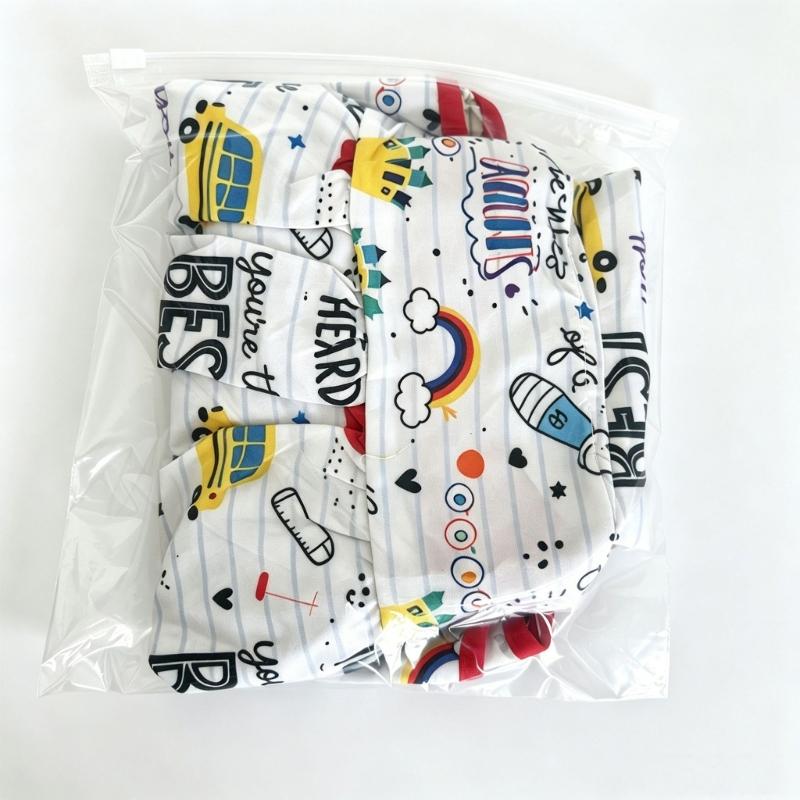 Porch Bird Statue Clothes for School-Season Decorating, Polyester Outfit with Colorful Classroom Symbols for 23 Inch Figure Displays