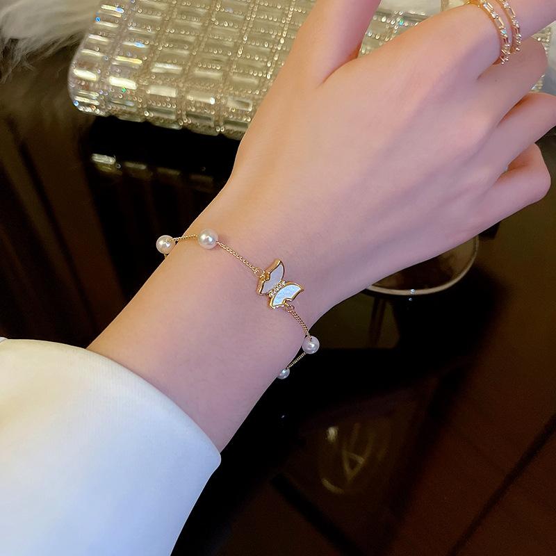 New Sparkling Golden Silver Color Bracelet Two-Piece Set Women's Fashion Trendy Daily Accessories Party Jewelry Birthday Gifts