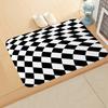 Zebra Print Animal Pattern Doormat Classic Geometric Striped Non-Slip Entrance Rug Modern Safari Wildlife Decor Carpet
