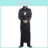 Elegantes Cos Halloween-Kostüm für Erwachsene Luxuriöse Priesterrobe Perfekt für Partys