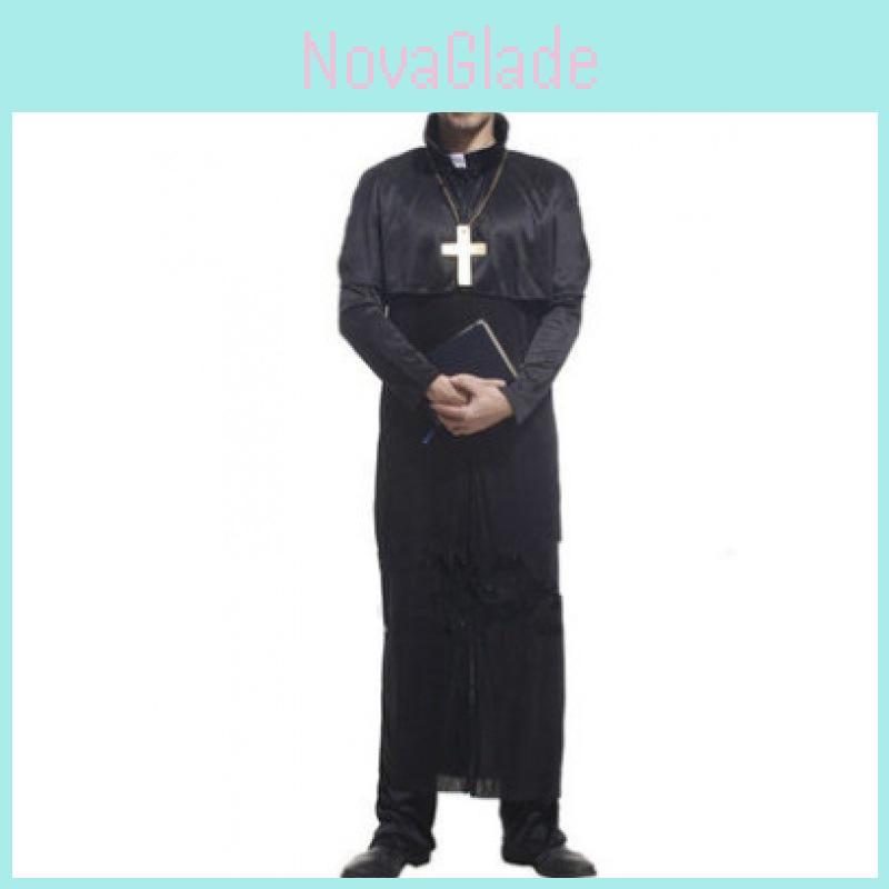 Elegantes Cos Halloween-Kostüm für Erwachsene Luxuriöse Priesterrobe Perfekt für Partys