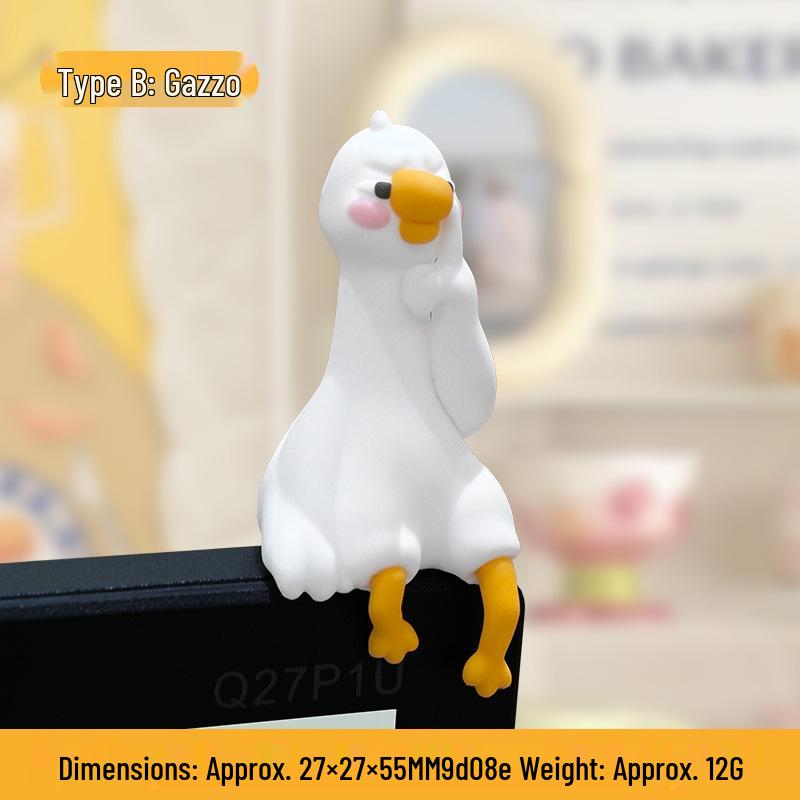 Work is Tiring - Duck Desk Sculpture for Car Console or Office Mood Booster