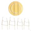 4pcs Expandable Metal Wall Mounted Plate Storage Rack Decorative