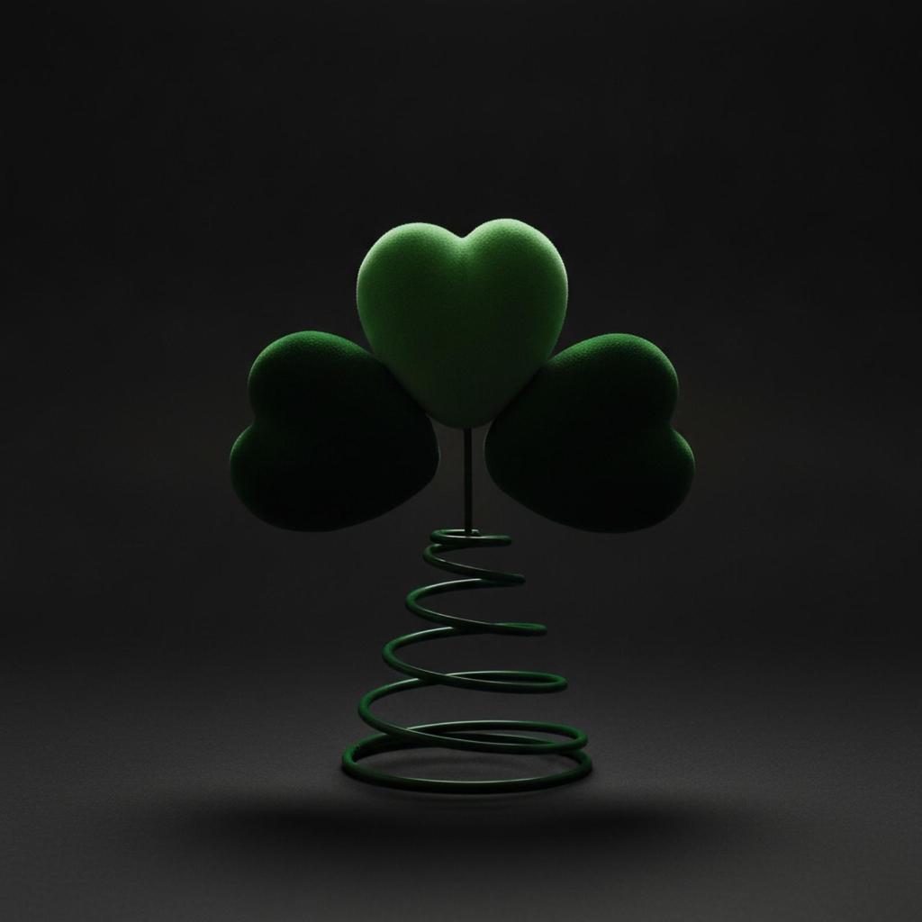 Shamrock Soft Ornament Festive Velvet Tree Pet-Friendly