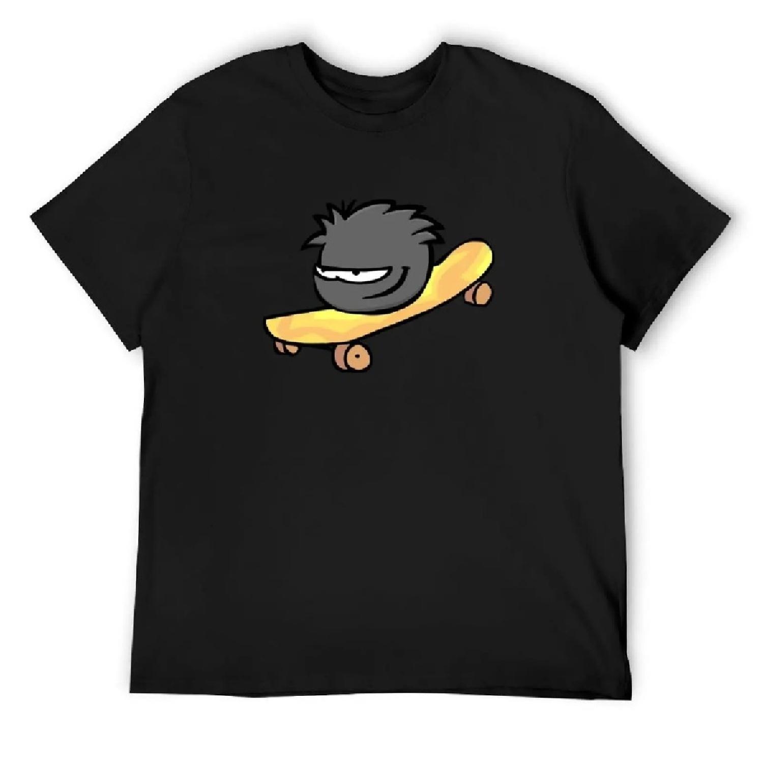 

Club penguin black puffle Sticker T-Shirt funny gifts blue archive boys animal print customs mens tall t shirts XXXXXL чорний