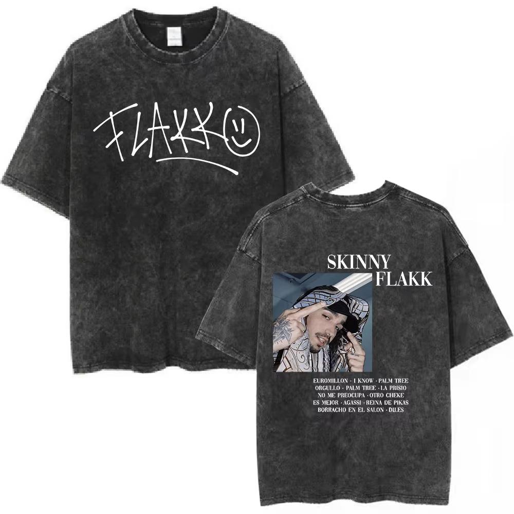Washed Vintage Rapper Rels B World Tour 2025 A New Star T-shirts Hip Hop Oversized Short Sleeve Retro T Shirts Streetwear Unisex