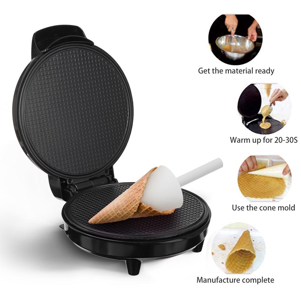 1200W Antihaft-Eierrollen-Maker Elektrischer Eiswaffel-Kegel-Maker Mini-Eierwaffel-Kegel-Maker Maschine 20cm * 27.5cm