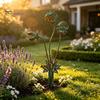 Einzigartiger Blumenbeet-Akzent Fleischfressende Pflanze Gartenstecker, Metall Venusfliegenfalle Hofkunst Skurrile Terrassen-Boden-Einlage Skulptur für Außenweg