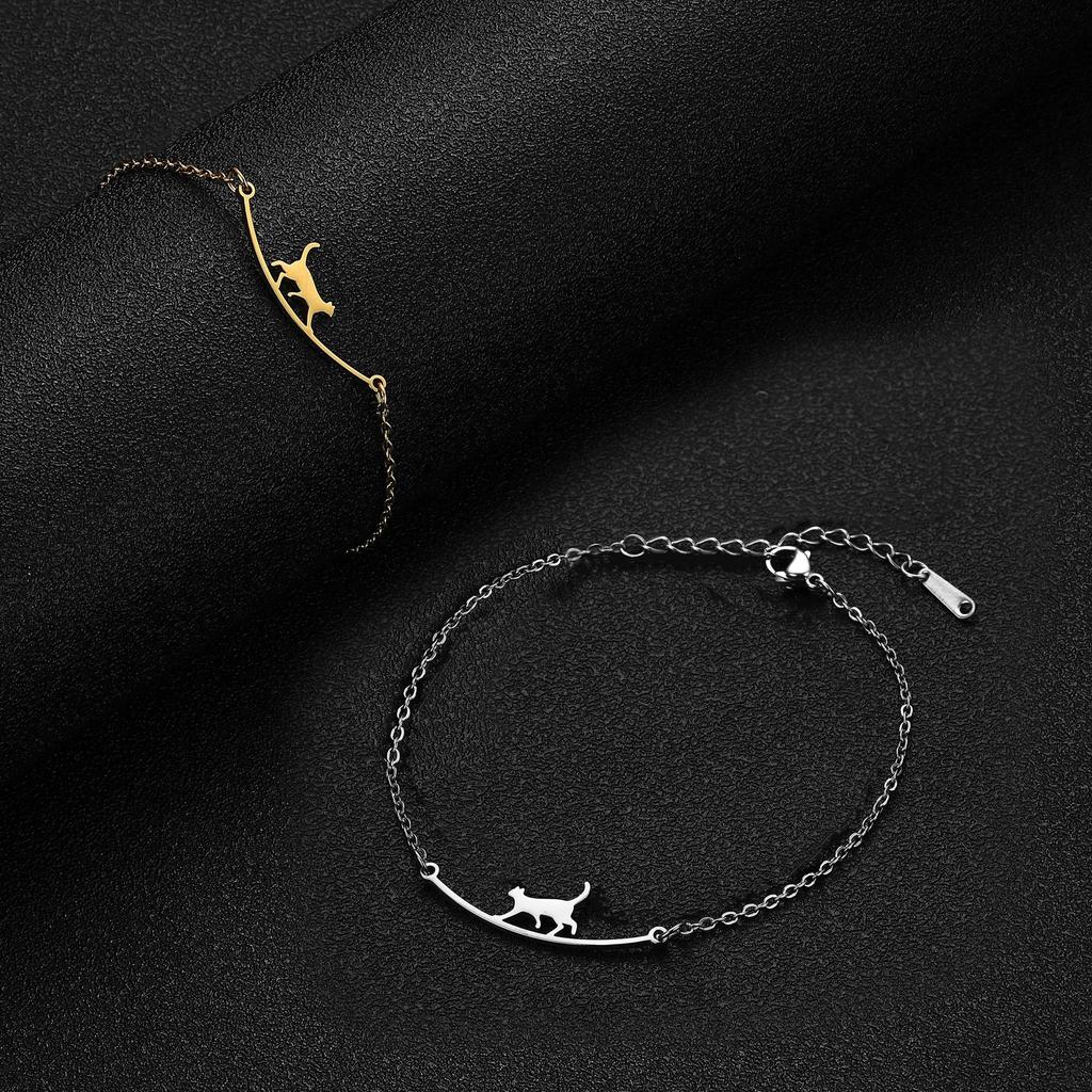 Cute Walking Cat Girl Anklet Fashion Beach Accessory Jewelry Anklet