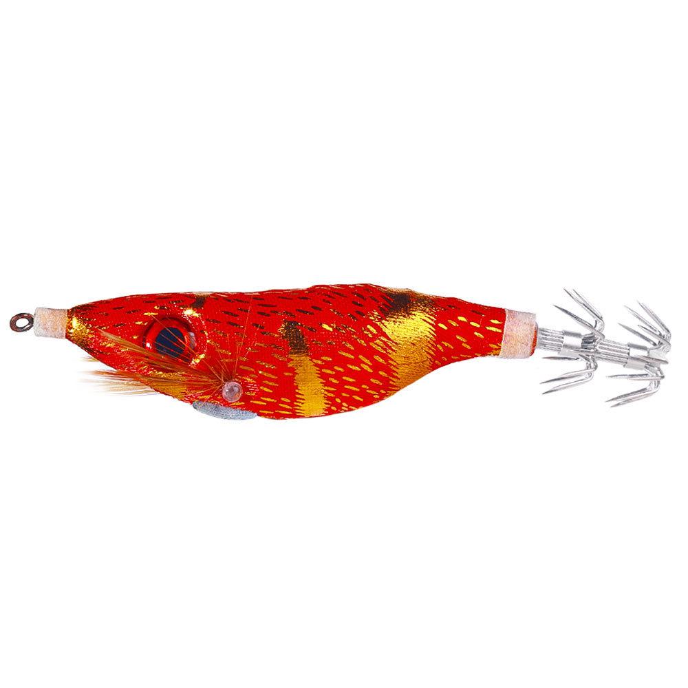 10CMLuminous Wood Shrimp9GSet of Big Eye Shrimp Lure Bait Squid Hook High Simulation Bait Night Fishing Bass Special for Bluefis