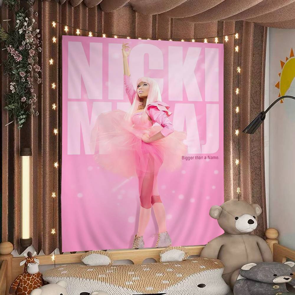 Sängerin Nicki Minaj Hippie Wandbehang Wandteppiche Bohemian Wandteppiche Mandala INS Heimdekoration