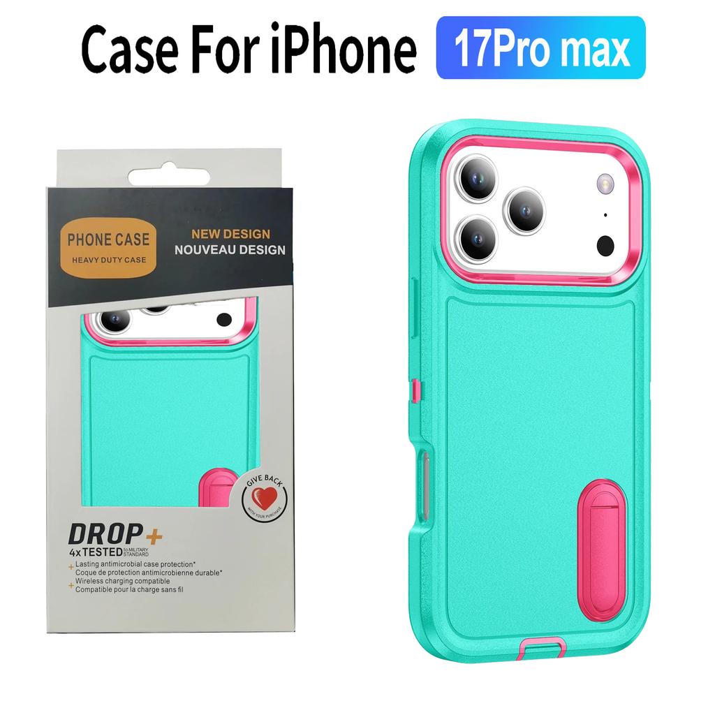 Military Grade Heavy Duty Armor Ott Box Defender Case for IPhone 17 Pro Max Air 16 E 15 14 Plus 13 12 Stand Shockproof Cover