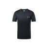 Solid Logo Round Neck Short Sleeve T-Shirt Men Tops Black AE6084-010