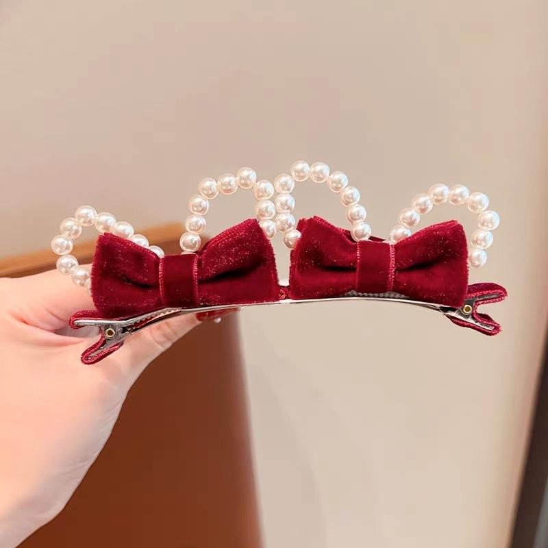 2pcs/set Sweet Cartoon Toddler Girl Hair Clip Stereo Fashion Cute Bunny Bow BB Clip Creative Design Korean Hair Pin Kid Headwear