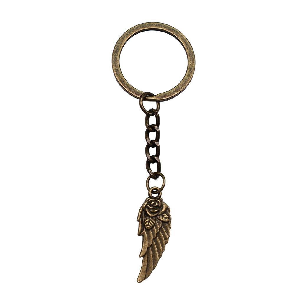 Angel Keychain Wings Charm For Students Protection Key Ring 28mm