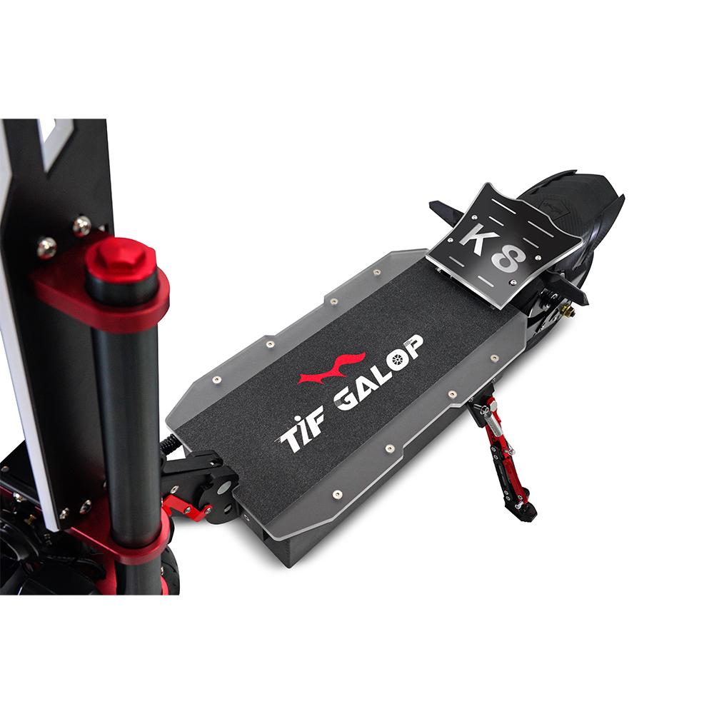 TIFGALOP K8 Czarny 6000W Podwójny Napęd Bateria 60V38AH 12 calowe Opony Szosowe Trzy Amortyzatory Hydrauliczne Hulajnoga Elektryczna