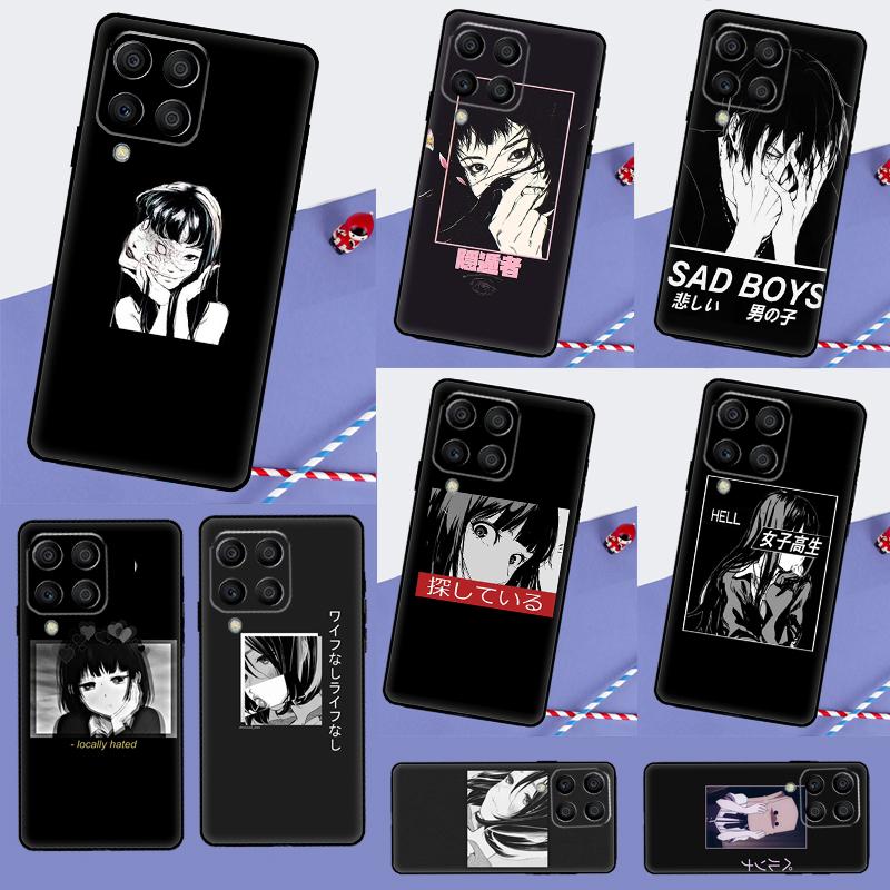 Sad Japanese Anime Aesthetic For Samsung Galaxy M16 M06 M12 M13 M14 M15 M35 M55 M34 M54 M33 M53 M21 M31 M11 M32 M52 Case