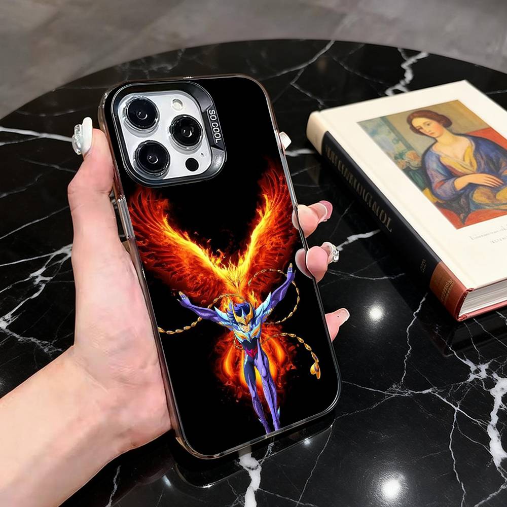 S-Saint Seiya Knights KZ Z-Zodiac Phone Case For iPhone 17,16,15,14,13,12,11 Plus,Pro Max,Colorful Silver Phone case Funda Cover