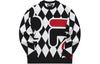 Men's FILA Sweaters Men's All Over Print Crew Neck Moderate A-line